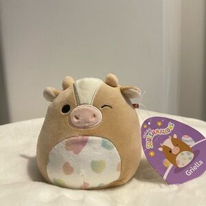 💚4/$20-Squishmallows Griella the Cow 5” Easter
